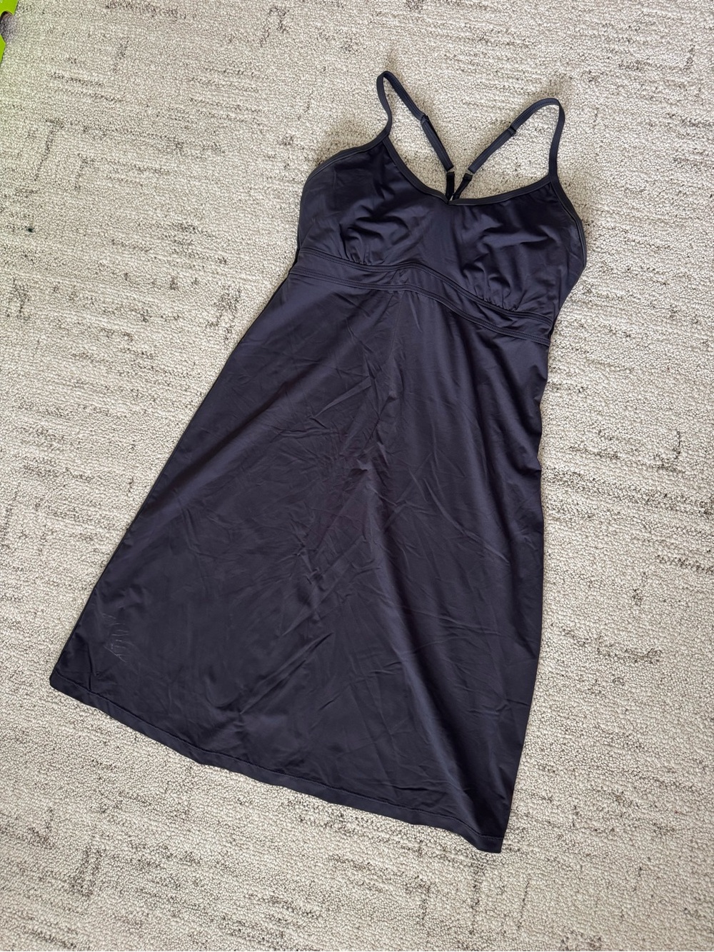 Athleta Gray Mini Slip Dress with Built-In Support